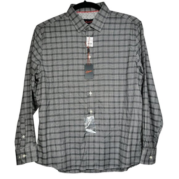 Egara Non-Iron Slim Fit Stretch Men Multicolor Plaid Button Up Shirt NEW Size XL - Picture 1 of 10